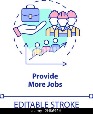 Provide more jobs concept icon Stock Vector