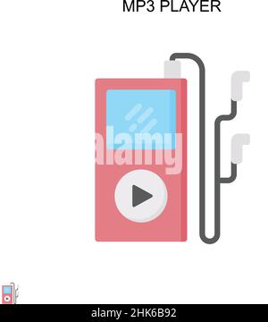 Mp3 player Simple vector icon. Illustration symbol design template for web mobile UI element. Stock Vector