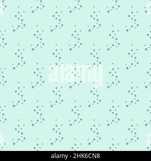 Seamless pattern bubbles on light turquoise background. Abstract texture of soap for any purpose. Geometric template for textile fabric design. Simple Stock Vector