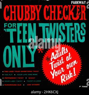 Vintage vinyl record cover - Checker, Chubby - For Teen Twisters Only - US - 1962 Stock Photo