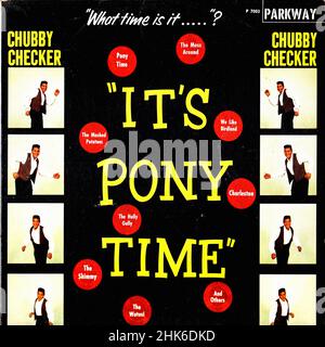 Vintage vinyl record cover - Checker, Chubby - It's Pony Time - US - 1961 Stock Photo