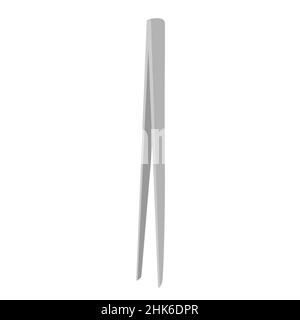 Tweezers isolated on white background. Pincers metallic for beauty or surgical in flat. Vector illustration. Stock Vector