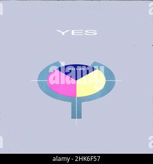 Vintage vinyl record cover -  Yes - 90125 - D - 1983 Stock Photo