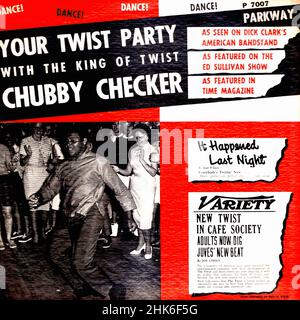 Vintage vinyl record cover - Checker, Chubby - Your Twist Party - US - 1961 Stock Photo