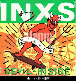 Vintage vinyl record cover -  Inxs - Devil Inside [1988] 00001 Stock Photo