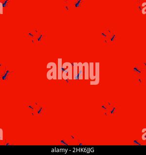 Ants seamless pattern. Insects on colorful background. Vector illustration for textile prints, fabric, banners, backdrops and wallpapers. Stock Vector