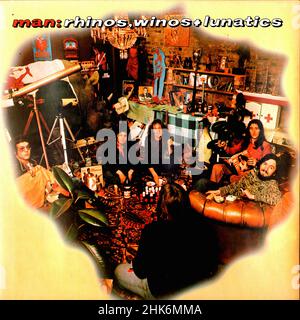 Vintage vinyl record cover - Man - Rhinos Winos And Lunatics