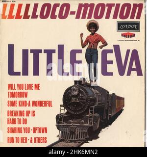 Vintage vinyl record cover -  Little Eva - LLLLLocomotion Stock Photo