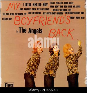 Vintage vinyl record cover -  Angels - My Boyfriends Back Stock Photo