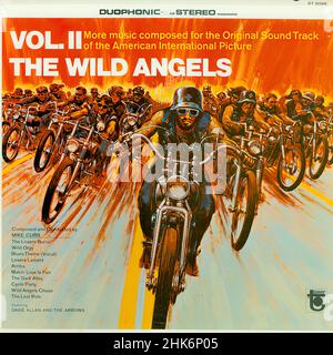 The Wild Angels Vol. II - Vintage Soundtrack Vinyl Album Stock Photo