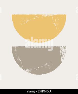 Minimalist artistic composition, ideal for wall decoration, as a postcard or brochure design, vector illustration. Stock Vector