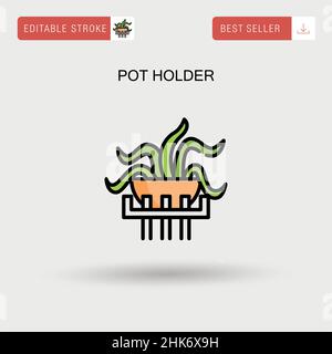 Pot holder Simple vector icon. Stock Vector