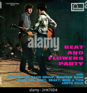 Vintage vinyl record cover - Spencer Davis Group, The - Manfred Mann - Dave Dee, Dozy Beaky, Mick & Tich - Andy's Four - Beat And Flowers Party - Austria -  1967