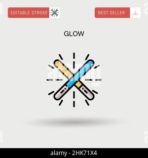 Glow Simple vector icon. Stock Vector