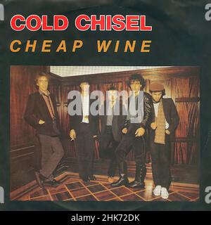 Vintage vinyl record cover -  Cold Chisel - Cheap Wine - D - 1983 Stock Photo