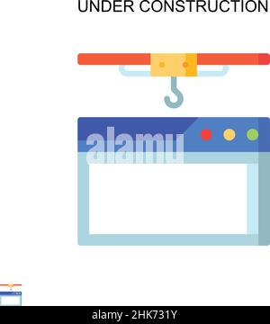 Under construction Simple vector icon. Illustration symbol design template for web mobile UI element. Stock Vector