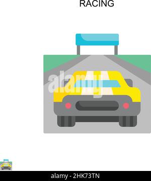 Racing Simple vector icon. Illustration symbol design template for web mobile UI element. Stock Vector