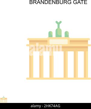 Brandenburg gate Simple vector icon. Illustration symbol design template for web mobile UI element. Stock Vector