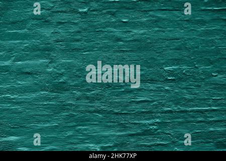 Teal painted old brick wall horizontal background Stock Photo
