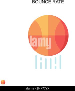Bounce rate Simple vector icon. Illustration symbol design template for web mobile UI element. Stock Vector