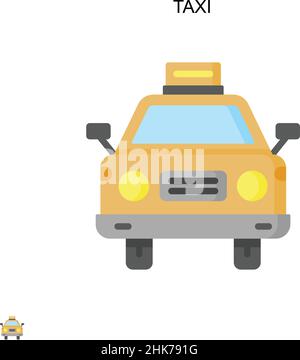 Taxi Simple vector icon. Illustration symbol design template for web mobile UI element. Stock Vector