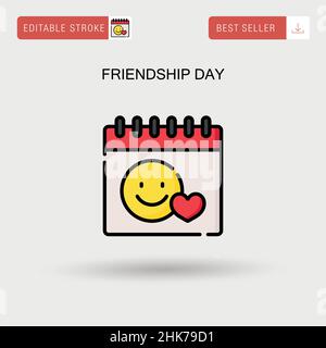 Friendship day Simple vector icon. Stock Vector