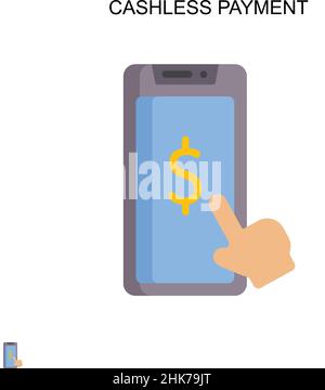 Cashless payment Simple vector icon. Illustration symbol design template for web mobile UI element. Stock Vector
