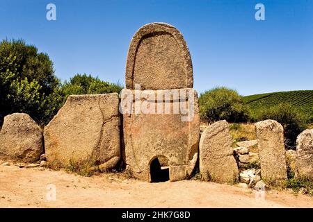 Gigantic tomb of Coddu Vecchiu, Arzachena, Sardinia, Italy Stock Photo