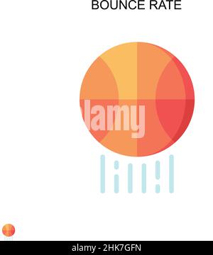 Bounce rate Simple vector icon. Illustration symbol design template for web mobile UI element. Stock Vector