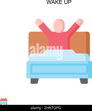 Wake up Simple vector icon. Illustration symbol design template for web mobile UI element. Stock Vector