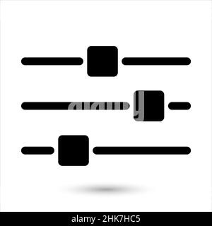 Adjustment music line icon. Vector illustration isolated on white background Stock Vector