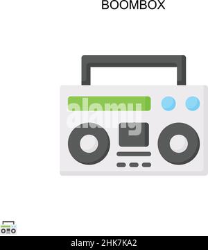 Boombox Simple vector icon. Illustration symbol design template for web mobile UI element. Stock Vector
