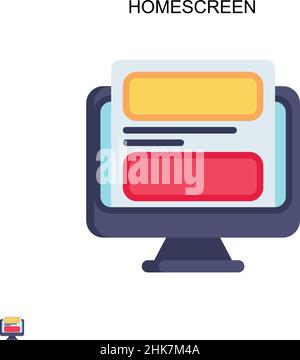 Homescreen Simple vector icon. Illustration symbol design template for web mobile UI element. Stock Vector