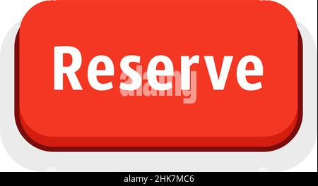 red reserve button isolated on white Stock Vector