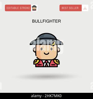 Bullfighter Simple vector icon. Stock Vector