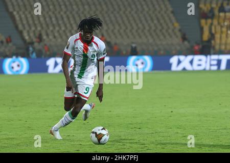 CAMEROON, Yaounde, 02 February 2022 - Issa Kabore of Burkina Faso during the Africa Cup of Nations play offs semi final match between Burkina Faso and Senegal at Stade Ahmadou Ahidjo,Yaounde, Cameroon, 02/02/2022/ Photo by SF Stock Photo