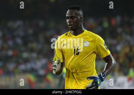 CAMEROON, Yaounde, 02 February 2022 - Edouard Mendy of Senegal during the Africa Cup of Nations play offs semi final match between Burkina Faso and Senegal at Stade Ahmadou Ahidjo,Yaounde, Cameroon, 02/02/2022/ Photo by SF Stock Photo