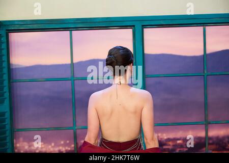 February 2, 2022, Madrid, Madrid, Spain: Emilia Lazo attends â€˜A traves de mi ventana (Through My Window)â€™ Premiere at Callao Cinema on February 2, 2022 in Madrid, Spain (Credit Image: © Jack Abuin/ZUMA Press Wire) Stock Photo