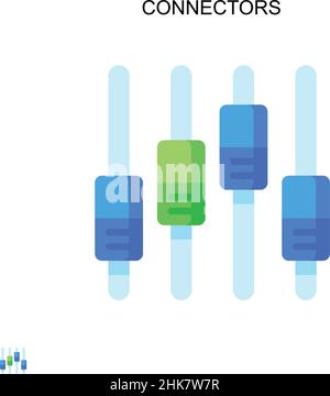 Connectors Simple vector icon. Illustration symbol design template for web mobile UI element. Stock Vector
