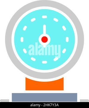 Vector low fuel, oil station pump white line icon. Stock Vector