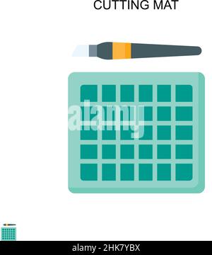 Cutting mat Simple vector icon. Illustration symbol design template for web mobile UI element. Stock Vector