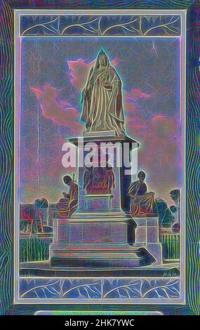 Inspired by Queen Victoria Statue, Dunedin, New Zealand, Muir & Moodie studio, 1904-1915, Dunedin, Reimagined by Artotop. Classic art reinvented with a modern twist. Design of warm cheerful glowing of brightness and light ray radiance. Photography inspired by surrealism and futurism, embracing dynamic energy of modern technology, movement, speed and revolutionize culture Stock Photo