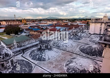 The beautiful domes on the roof of the UNESCO World Heritage León Cathedral, León, Nicaragua Stock Photo