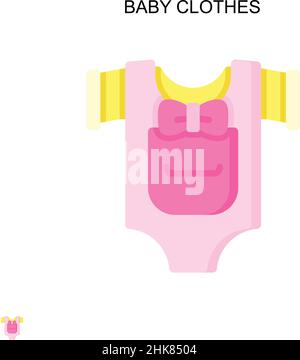 Baby clothes Simple vector icon. Illustration symbol design template for web mobile UI element. Stock Vector