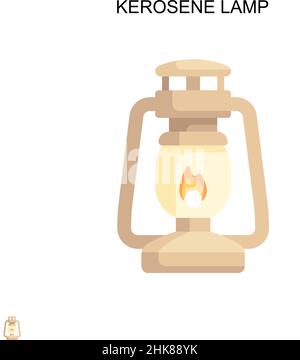 Kerosene lamp Simple vector icon. Illustration symbol design template for web mobile UI element. Stock Vector