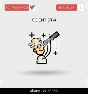 Scientist-4 Simple vector icon. Stock Vector