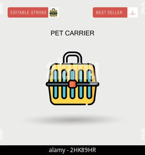 Pet carrier Simple vector icon. Stock Vector