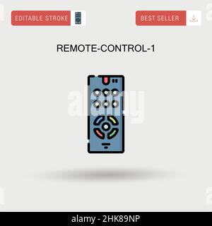 Remote-control-1 Simple vector icon. Stock Vector