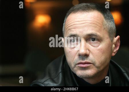 ISTANBUL, TURKEY - APRIL 25: Famous Serbian former football player and manager Cevad Prekazi portrait on April 25, 2006 in Istanbul, Turkey. He spent the majority of his professional career with Galatasaray. Stock Photo