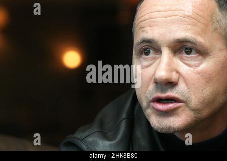 ISTANBUL, TURKEY - APRIL 25: Famous Serbian former football player and manager Cevad Prekazi portrait on April 25, 2006 in Istanbul, Turkey. He spent the majority of his professional career with Galatasaray. Stock Photo